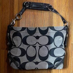 Coach Black and Gray Shoulder Bag